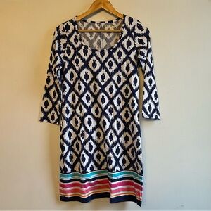 Lilly Pulitzer Navy and White Geometric Dress